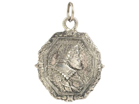 Seltene Silbermedaille mit Brustbild von Herzog Johann von der Pfalz